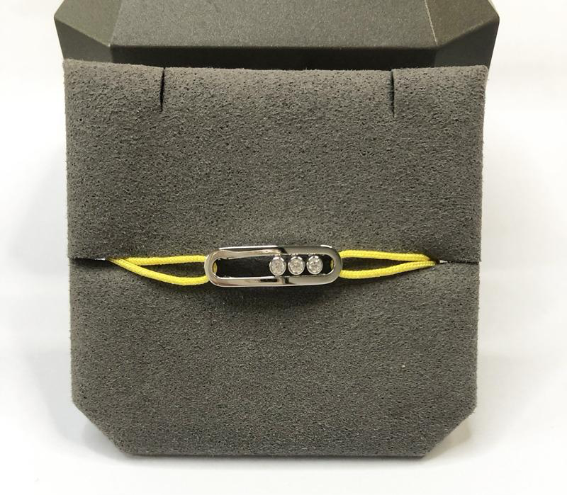 צמיד יוקרתי עם ראש מכסף 925 וחוט צהוב - Jewelluxe