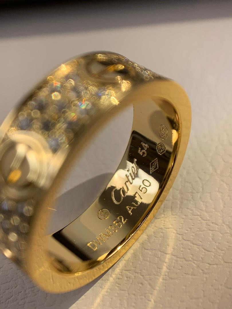 טבעת פאבה יוקרה זוהרת בציפוי זהב 18 קראט עם זירקונים מנצנצים - Jewelluxe