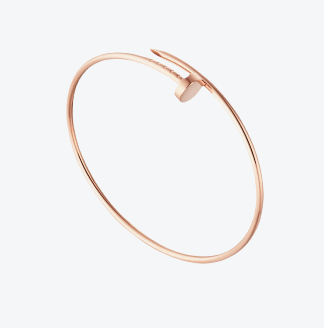 צמיד אלגנטי מסמר בגוון זהב ורוד עם נגיעה של יוקרה