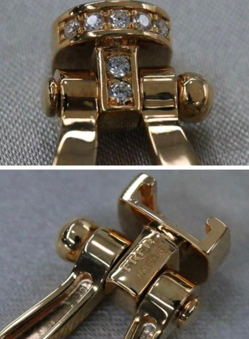 אבזם יוקרתי מצופה זהב ורוד 18K ומשובץ חצי זירקונים - Jewelluxe