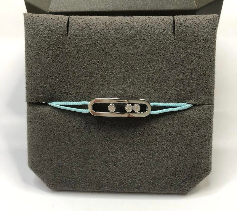 צמיד יוקרתי עם ראש מכסף 925 וחוט תכלת - Jewelluxe