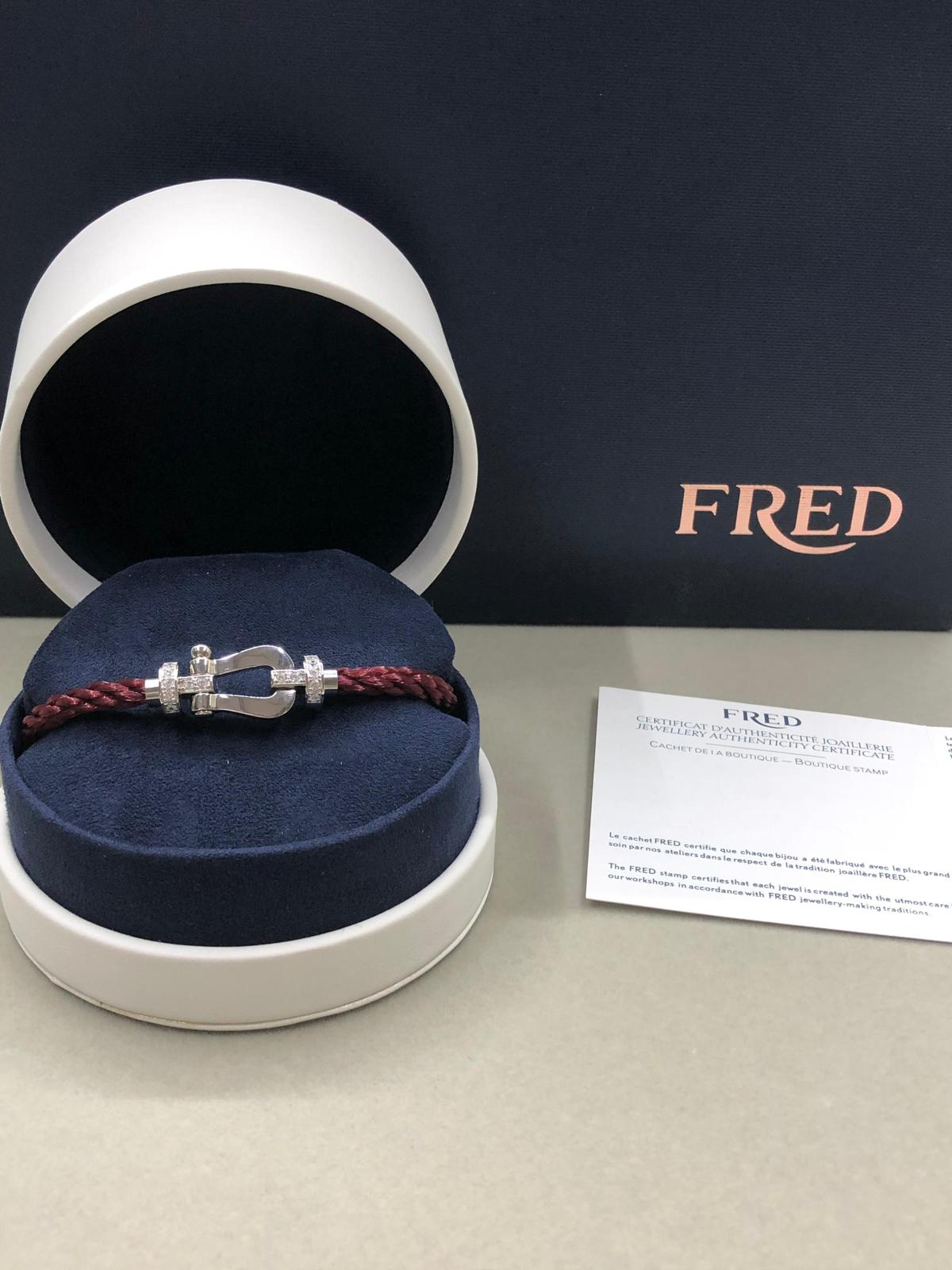 צמיד חבל בורדו עם אבזם כסוף משובץ זירקונים - Jewelluxe