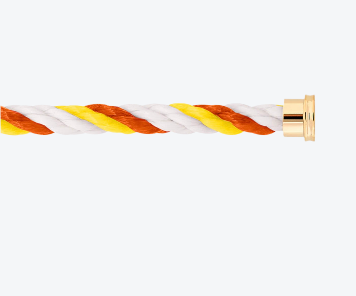 רצועת חבל ייחודית – כתום, צהוב ולבן עם אנרגיה וסטייל