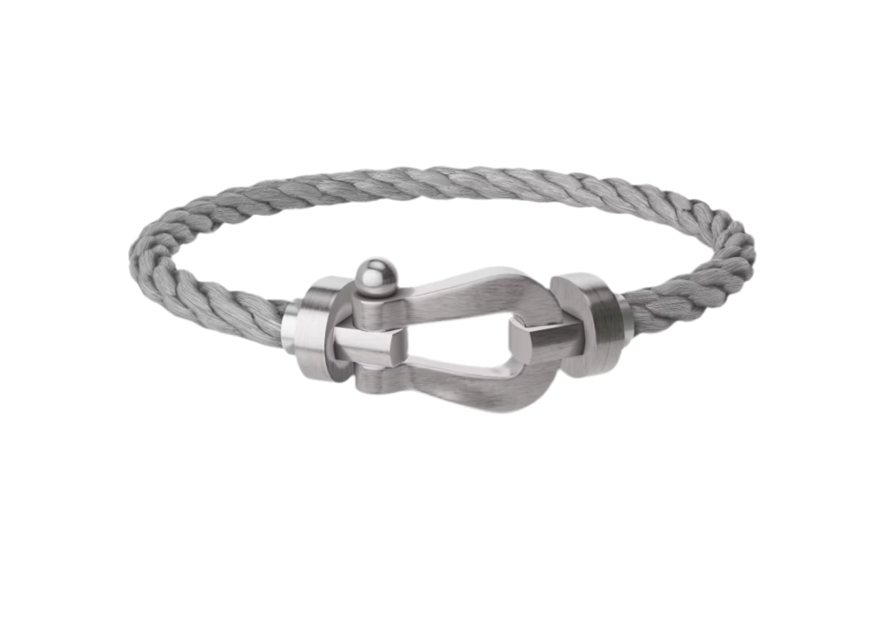 A luxurious bracelet with a stainless steel metal strap in an elegant design