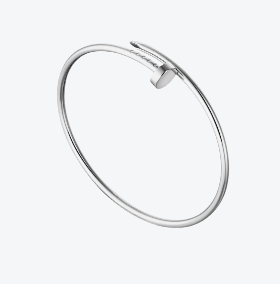 צמיד אלגנטי מסמר בגוון כסף עם נגיעה של יוקרה