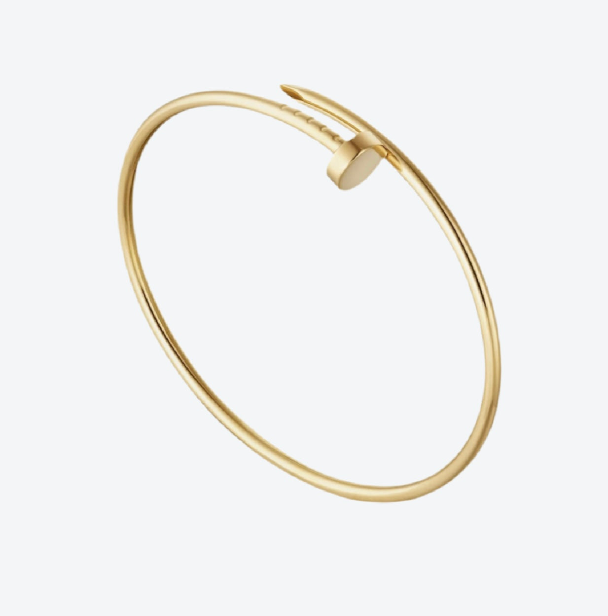 צמיד אלגנטי מסמר בגוון זהב מבריק עיצוב יוקרתי