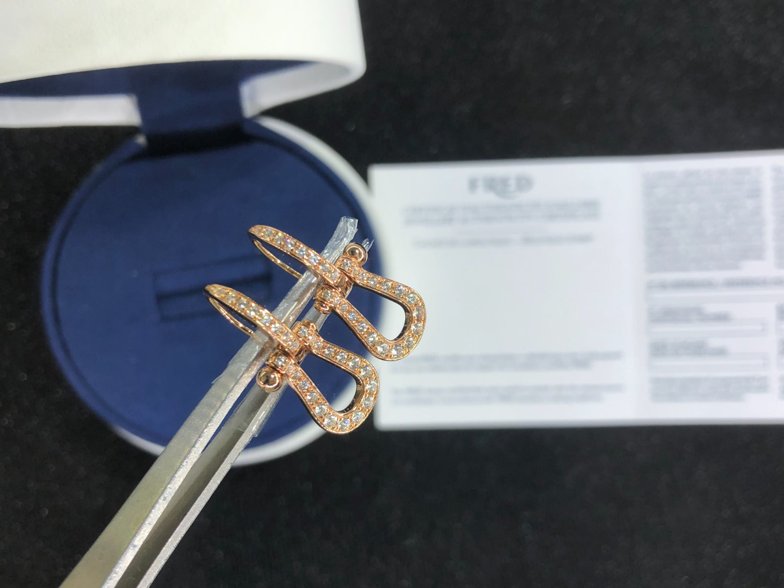 עגילי יוקרה בצבע ורוד עדין ומרשים