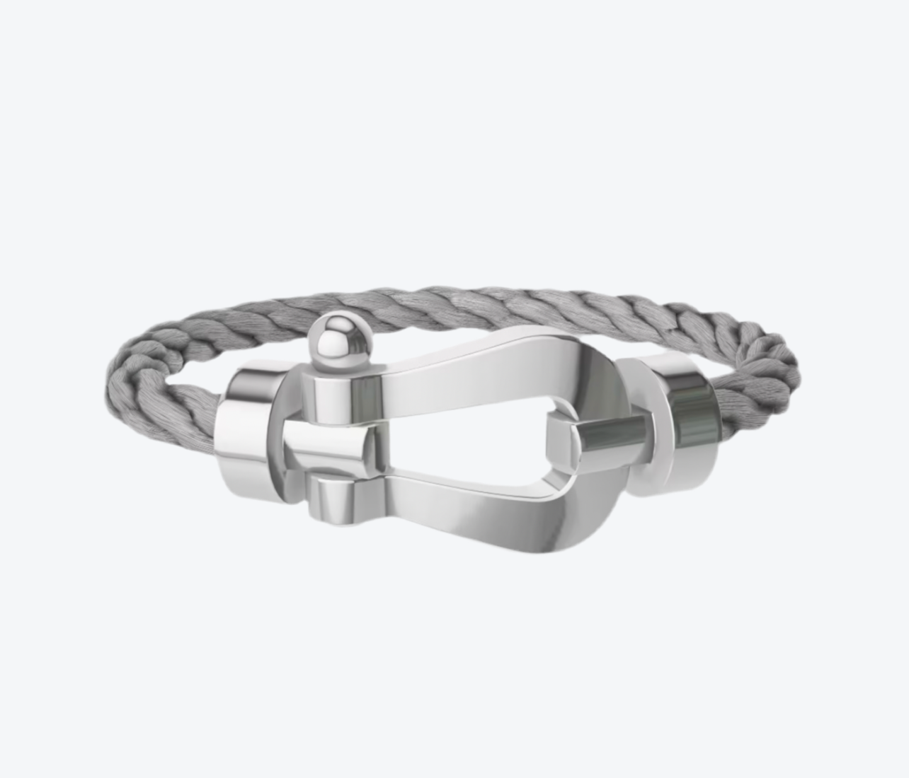 צמיד ‏פרימיום עם רצועת מתכת XL כסופה ואבזם XL צבע כסוף - עוצמה נצחית