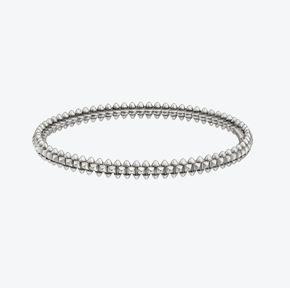 צמיד אלגנטי בגוון כסף מבריק בעיצוב יוקרתי — JEWELLUXE™