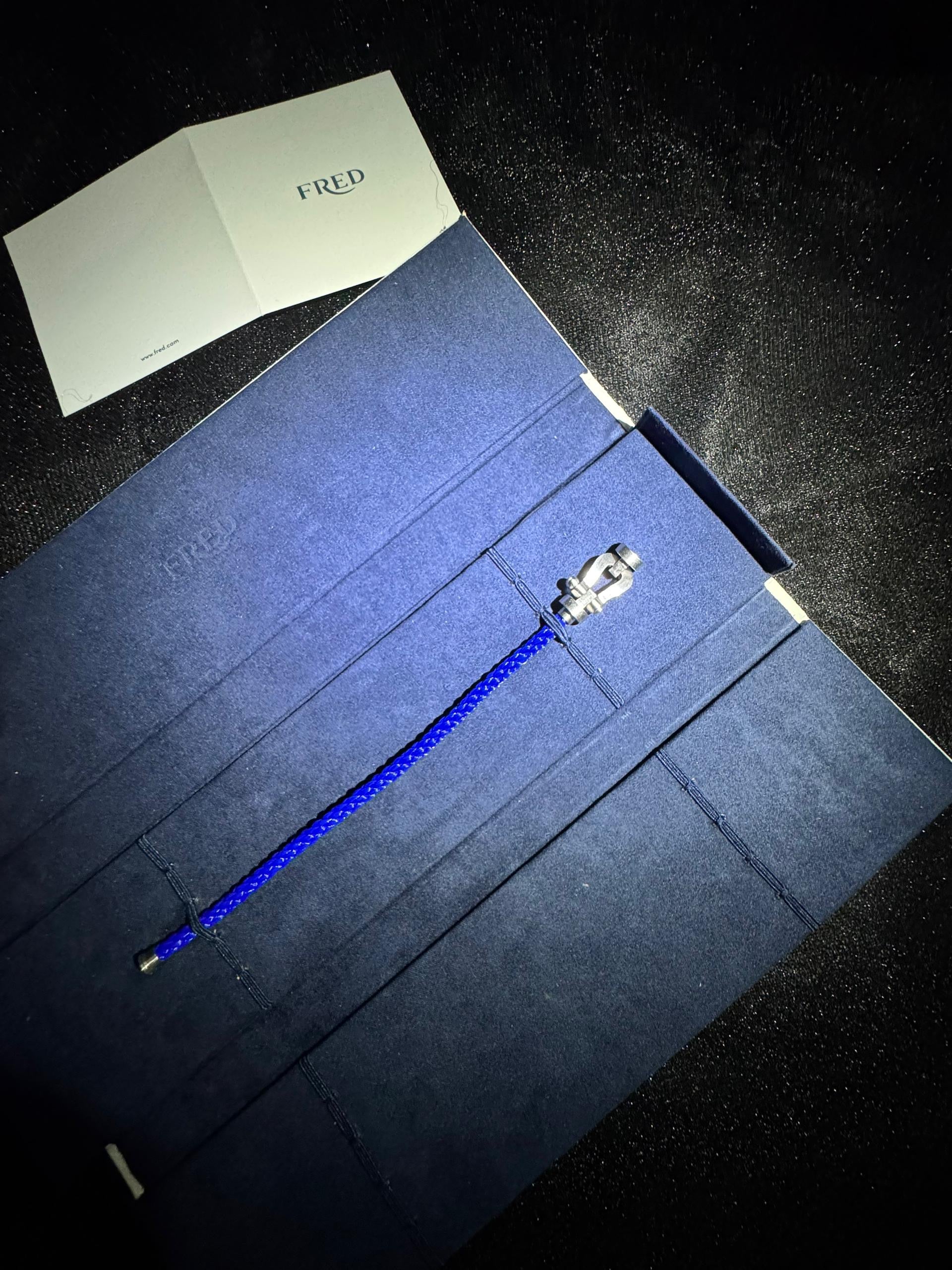 Luxury Bracelet with Blue Rope Strap and Silver-Toned Brushed Clasp — JEWELLUXE™