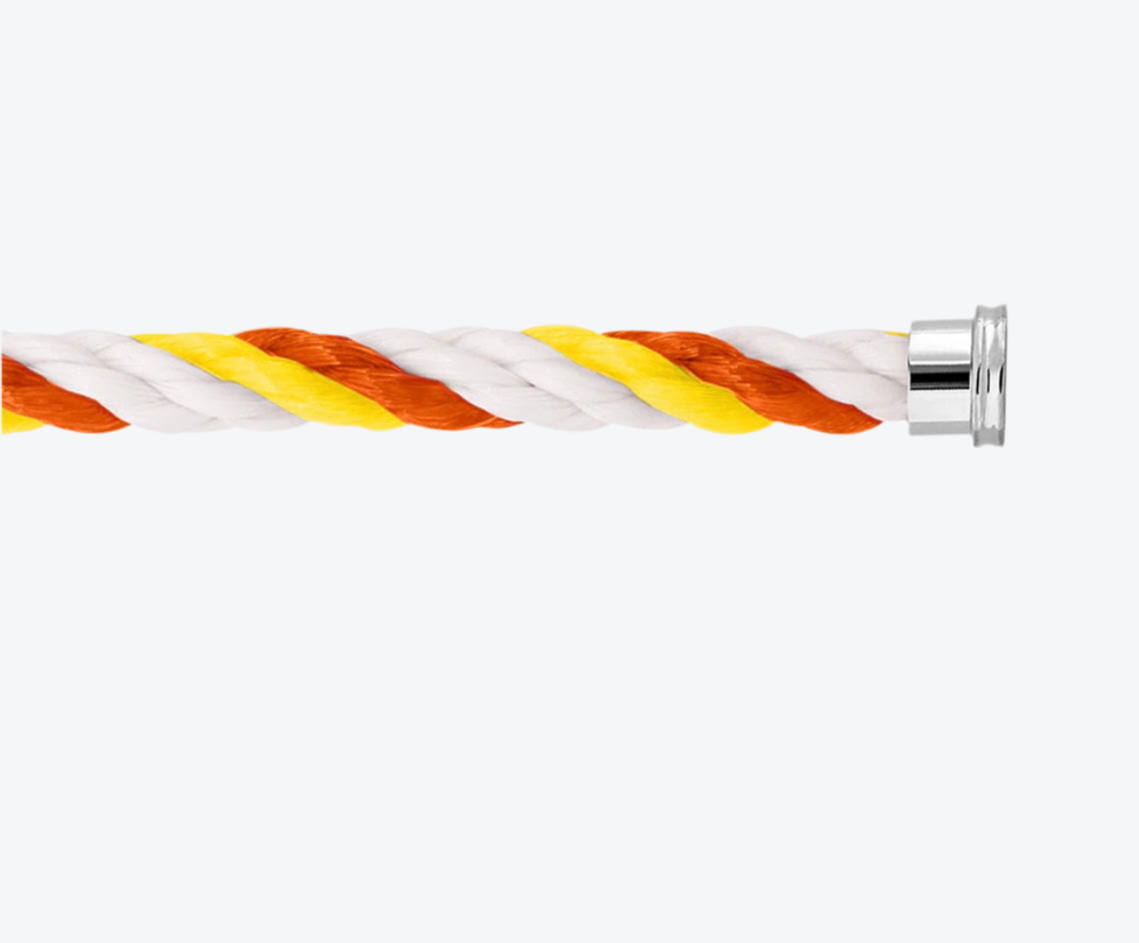 רצועת חבל ייחודית – כתום, צהוב ולבן עם אנרגיה וסטייל