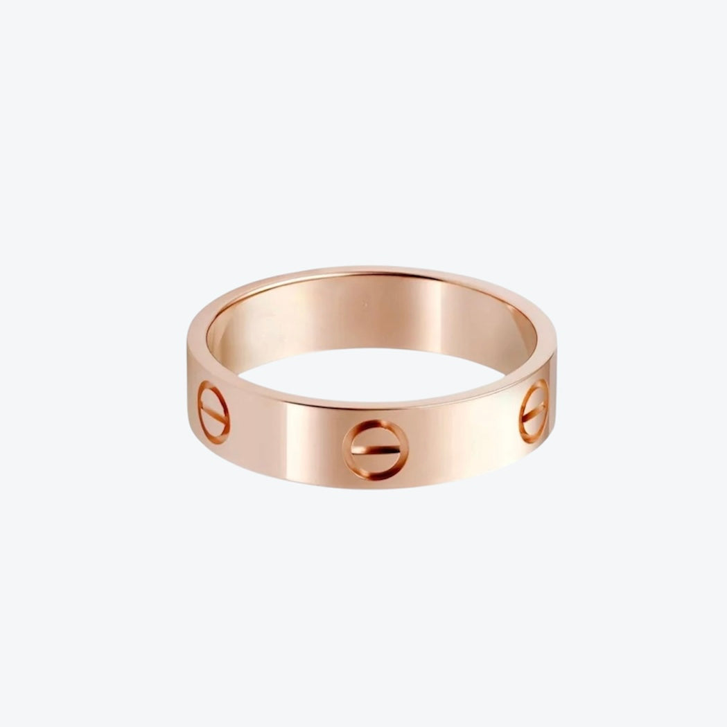 טבעת אלגנטית בגוון ‎רוז־גולד מבריק — JEWELLUXE™