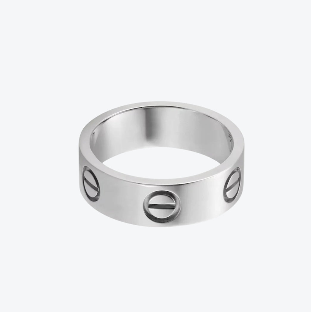 טבעת אלגנטית בגוון כסף מבריק — JEWELLUXE™