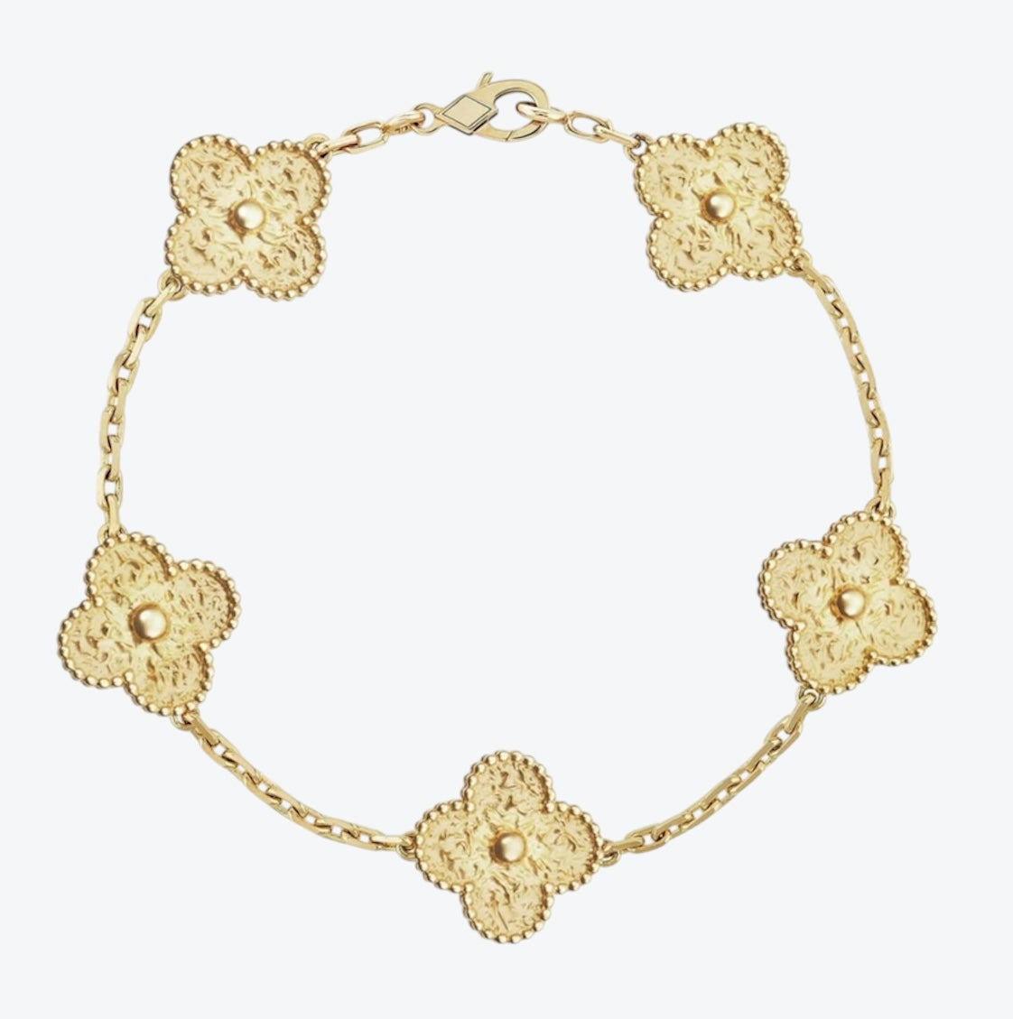 Bracelet trèfle à 5 feuilles doré brillant — JEWELLUXE™