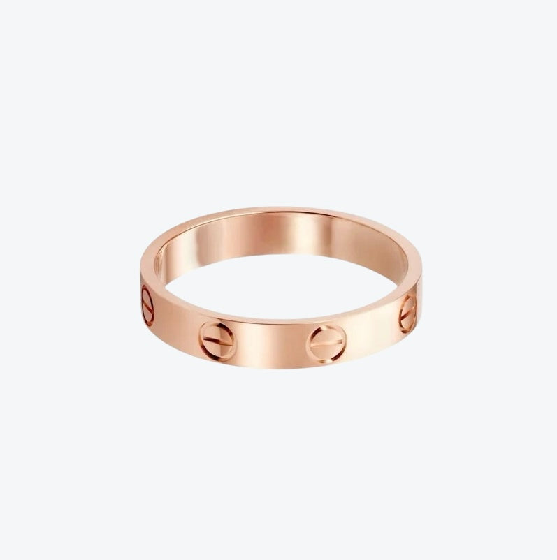 טבעת אלגנטית בגוון ‎רוז־גולד מבריק — JEWELLUXE™