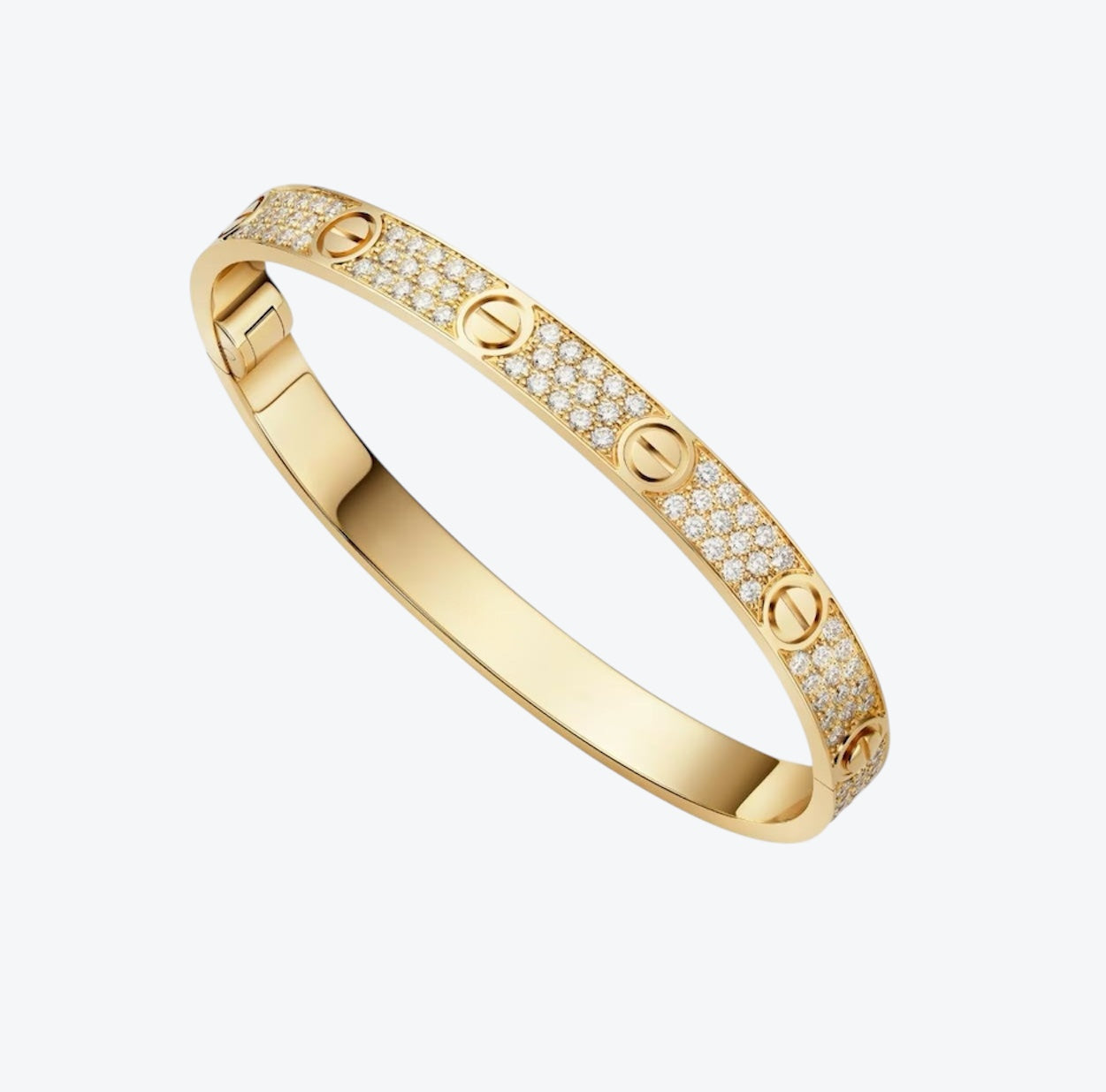 צמיד אלגנטי בגוון זהב משובץ זירקונים נוצצים