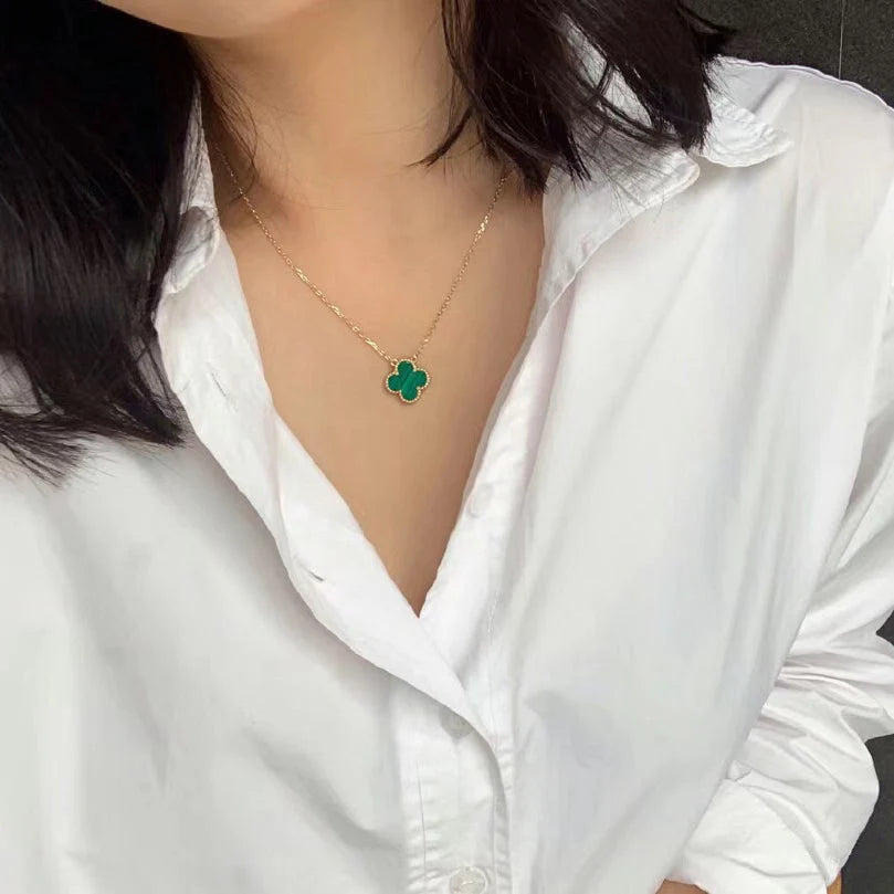 Clover Necklace in Green, Luxurious Design — JEWELLUXE™
